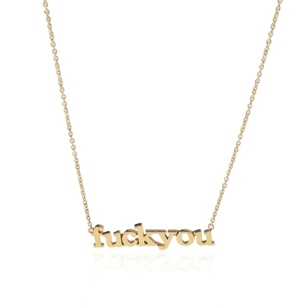Jennifer Meyer F You Pendant in 18k Yellow Gold